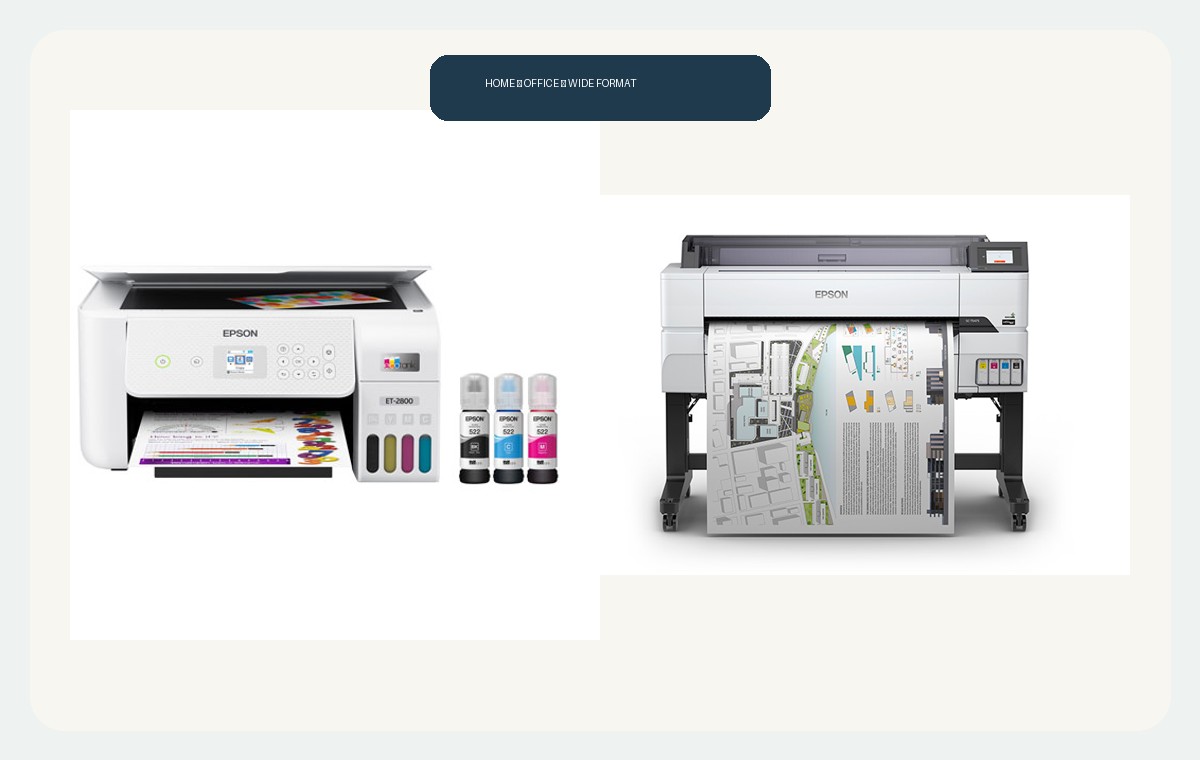 Modern printer in a calm home and office workspace